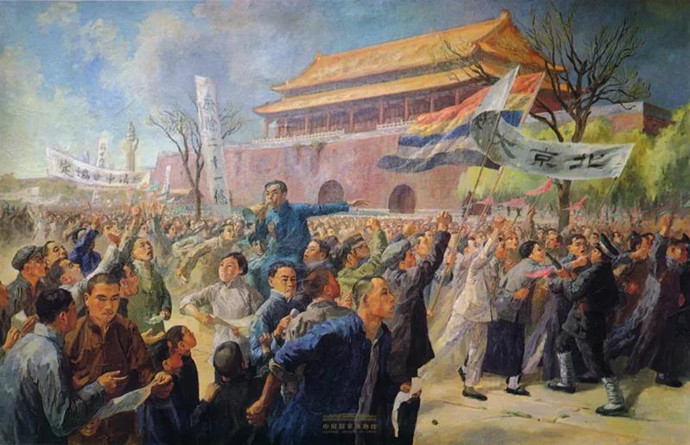 周令釗《五四運動》油畫，1951年，中國國家博物館藏.jpg